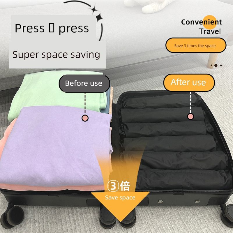 Cross-Border Oxford Cloth Hand-Rolled Bag, Special Hand-Rolled Portable Compression Bag for Home Luggage, Travel Vacuum Storage Bag