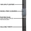 Duże rozmiary męski skórzany pasek automatyczny skracalny 160cm Czarny