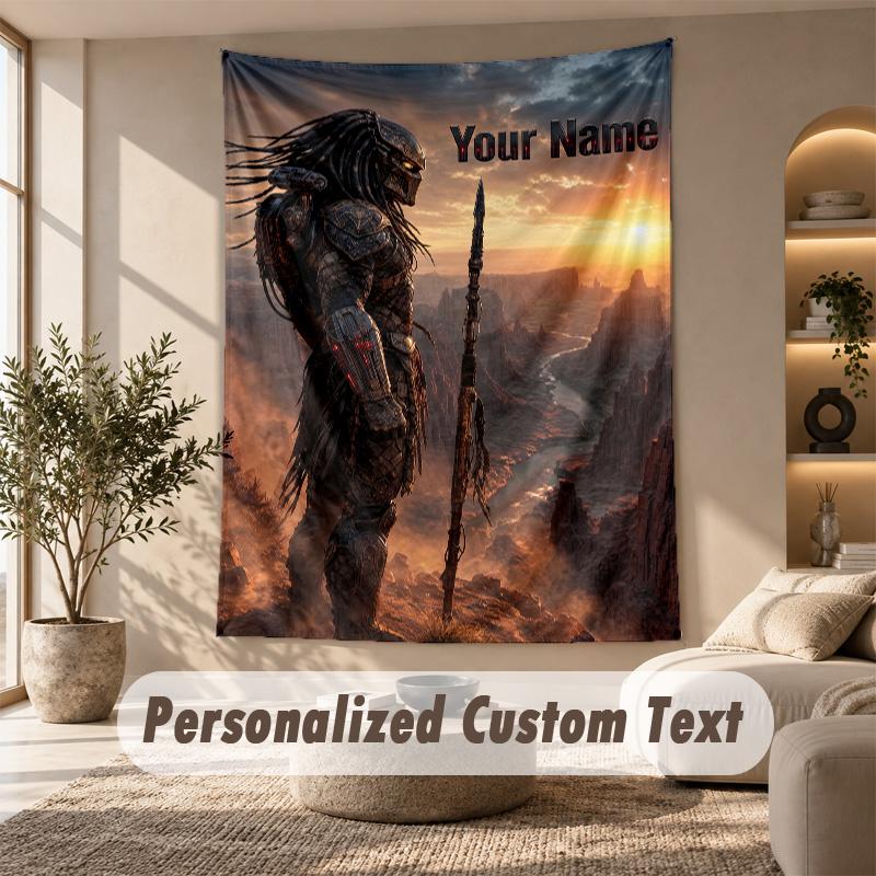 Tapestry Custom Name Text, Wall Hanging Tapestry Home Room DecorPredator