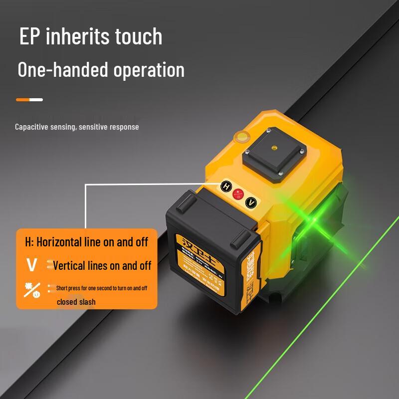Hanweishi 12-Line Green Laser Level with Bracket CN plug (adapter included)