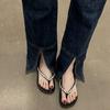 Flat Bottom Fashion New Beach Flip-flops Non-slip Rhinestone Fairy Summer Wear Advanced