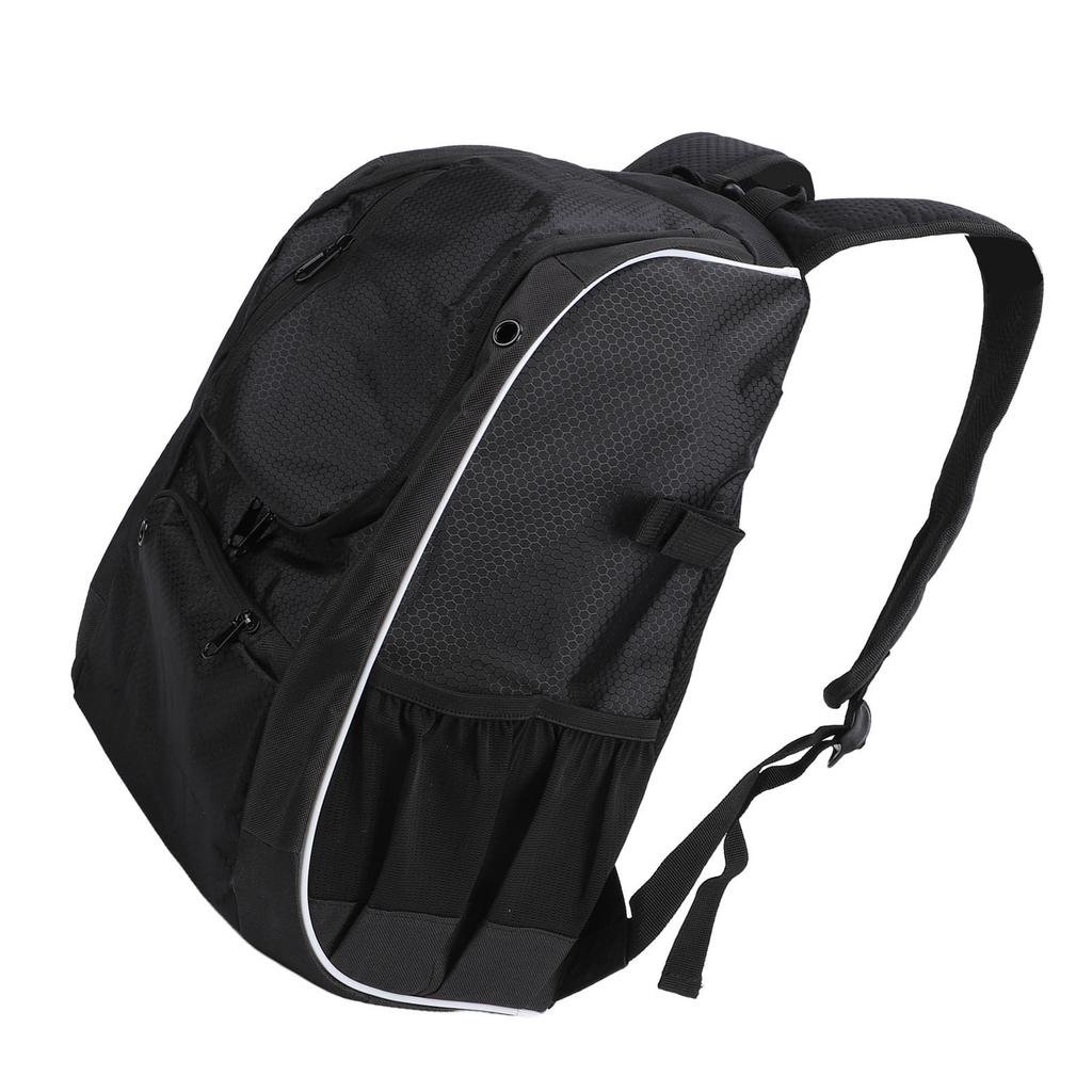 Baseball Bag Black Large Capacity Water Proof Baseball Backpack with Bat Holders Hook for Gloves Helmets Shoes