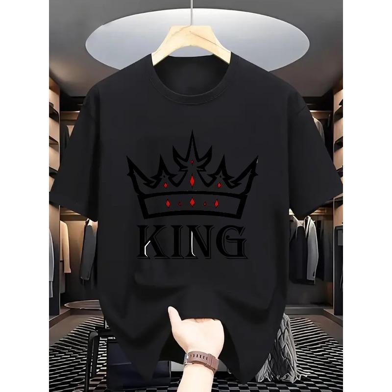 European Size Men's Fashion Summer Round Neck Pattern Short-Sleeved T-shirt, Cool and Handsome Style, with Unique Printed Figure
