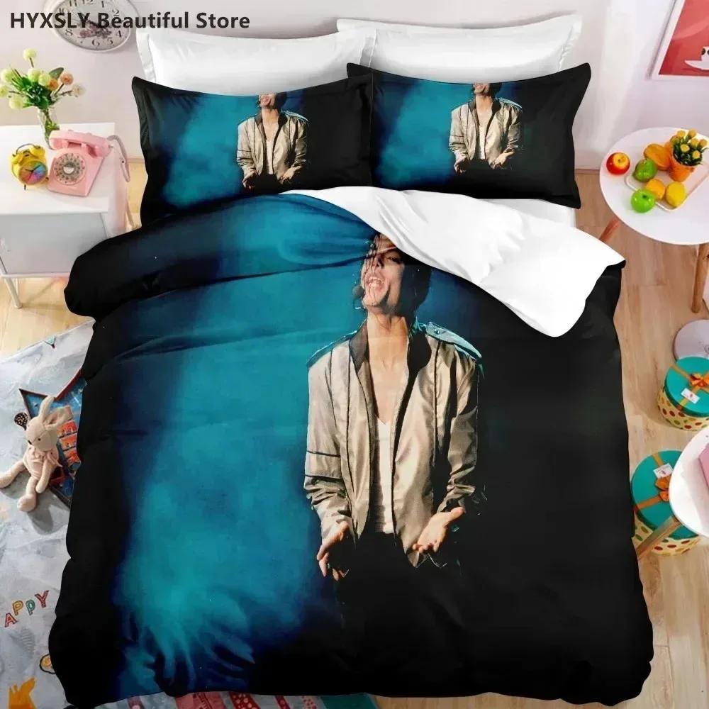 Michael Jackson Star 3D Duvet Cover Bedding Set Comforter Pillowcases Home Decor Gift Single Double Twin King Queen