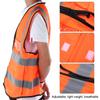 High Visibility Safety Sport Breathable Vest with Mesh Night Security Reflective Waistcoat OrangeOrange