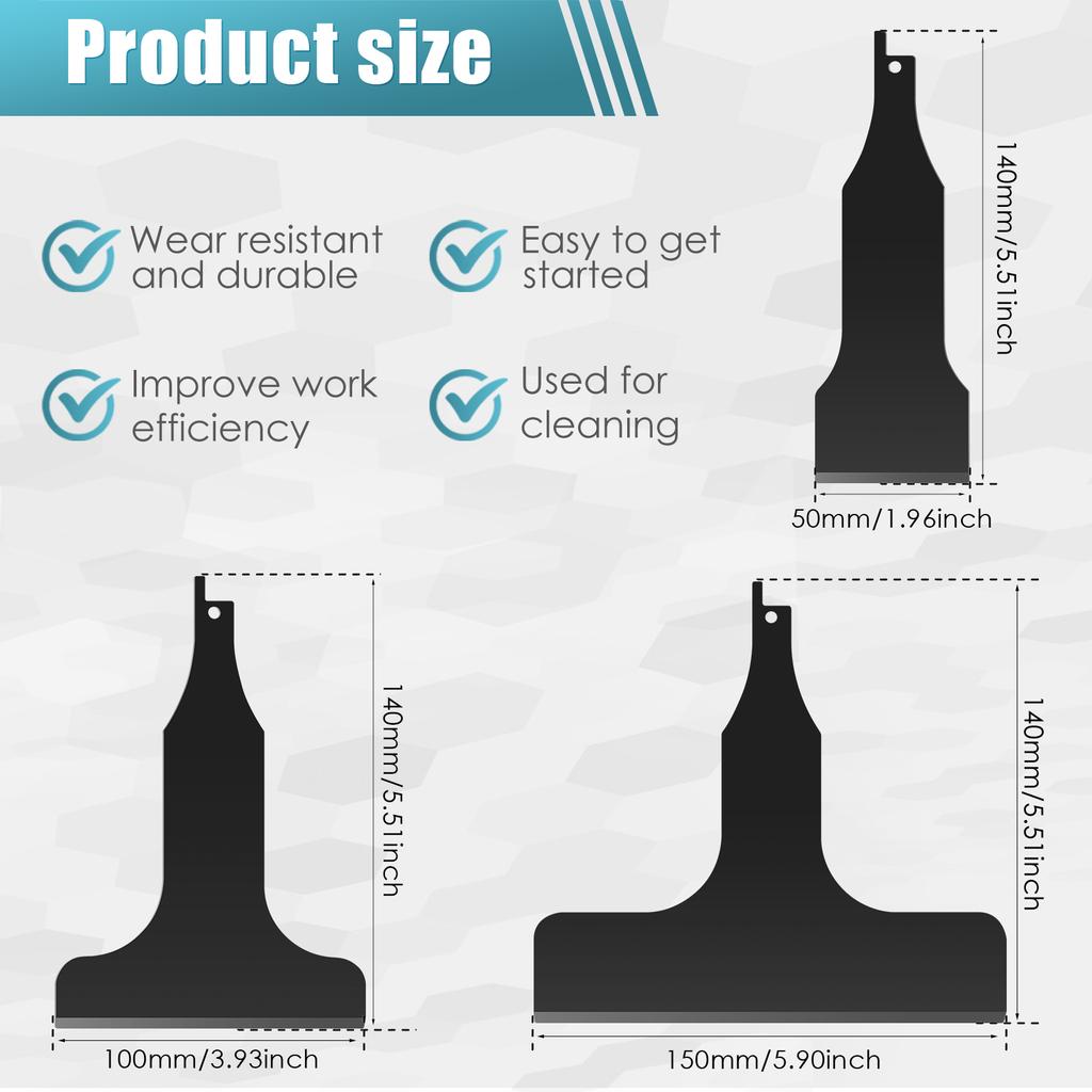 3PCS Reciprocating Saber Shovel 50/100/150mm Hcs Electric Scraper Saw Blade for Cleaning Removal Tile Grout Glue Gap Wall Putty