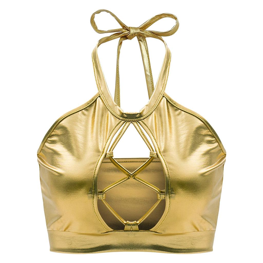 Women's Sexy Slim Fit Cutout Leather Camisole