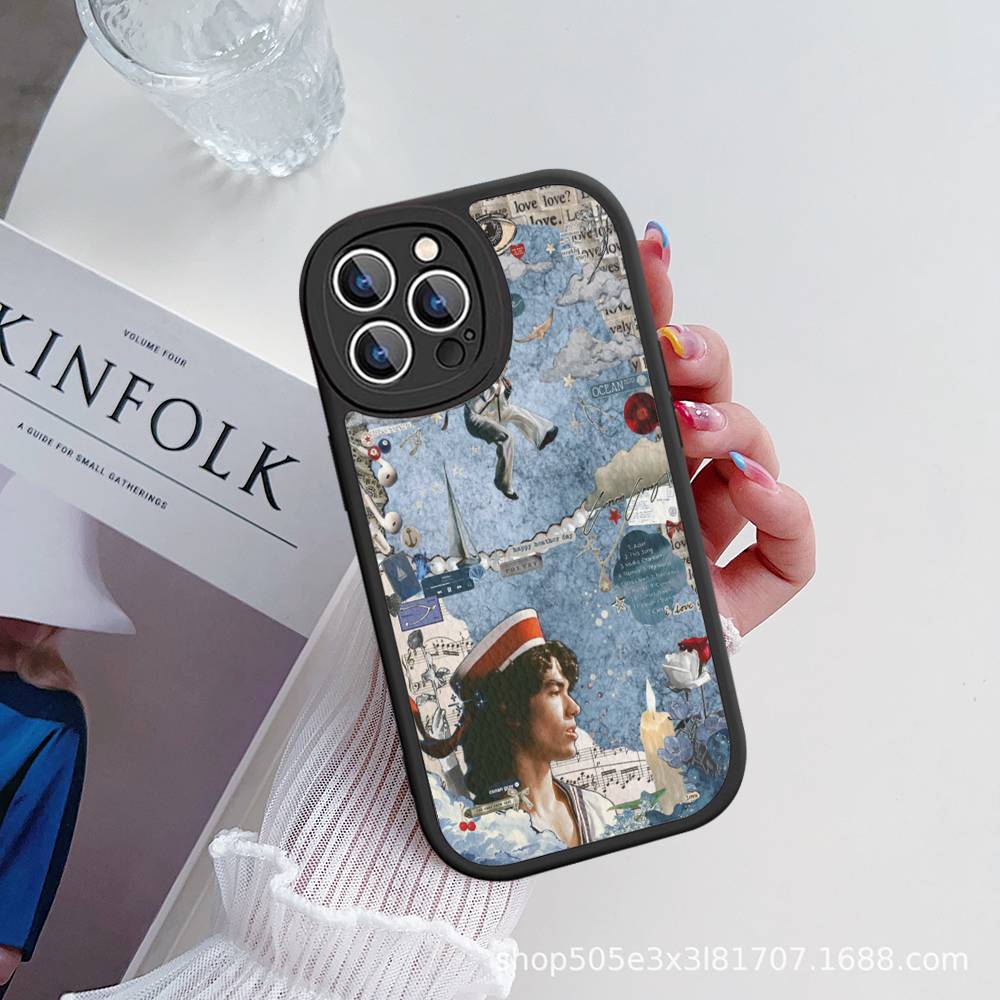 

C-Conan Gray Wishbone Leather Phone Case For IPhone 16 16e 15 14 13 12 11 Pro Max Plus Mini Cover iPhone 15