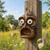 Tree Face Bird Feeder, Funny Tree Face Garden Sculpture, Outdoor Decorative Bird Feeder for Trees Fences Posts Walls