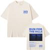Singer Tate Mcrae Think Later Run for The Hills Graphic T-shirt Men's Casual Oversized T Shirts Men Women Fashion Vintage Tshirt