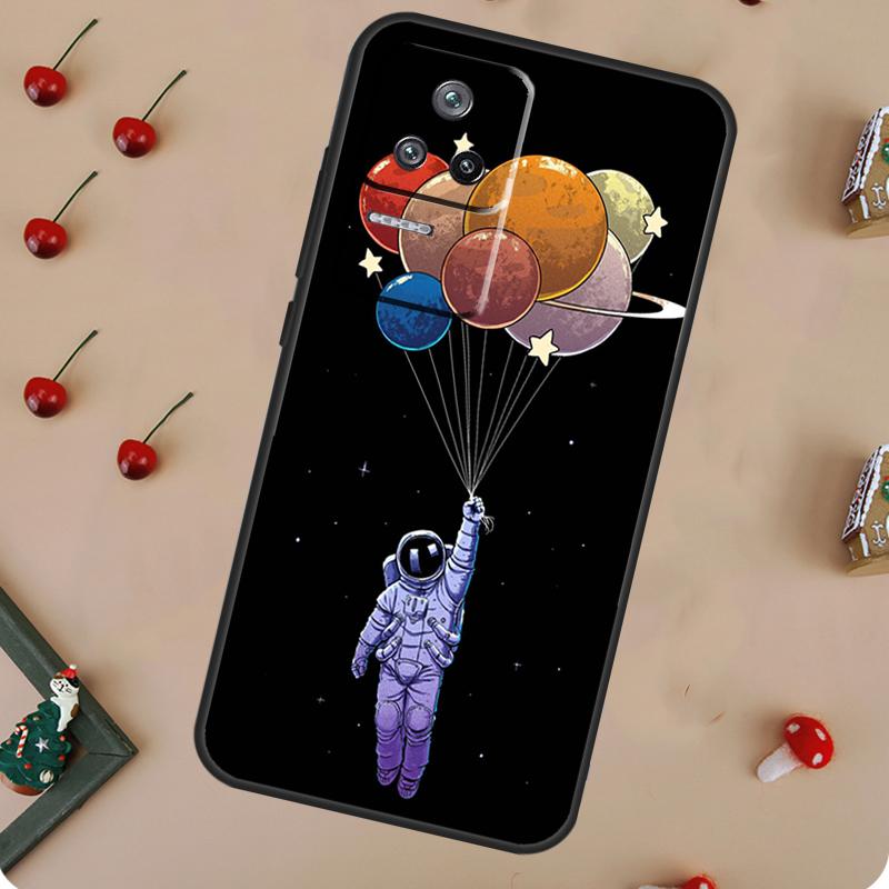 Cartoon Space Astronaut Case For POCO F5 Pro M6 X3 X5 X6 Pro F3 M5s Xiaomi Mi 13 14 Pro 13T 11T 12T 12 Lite Cover