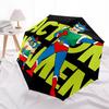 1 stuks Crayon Shin chan Automatische Paraplu 8 Ribben Draagbaar Opvouwbaar Zwart IJzeren Frame voor Buiten, Strand, Reizen, Strandparaplu 223