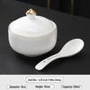 Zhishi Gold Rim Ceramic Stew Pot with Lid