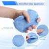 6PCS 5 Inch Car Polishing Pads Microfiber Wax Applicator Buffing Sponge Foam Detailing Finger Pocket Auto Cleaning Waxing Tool