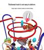 Multi-functional Animal Bead Maze: Wooden Three-Track Toy for Infant Hand-Eye Coordination & Early Education.