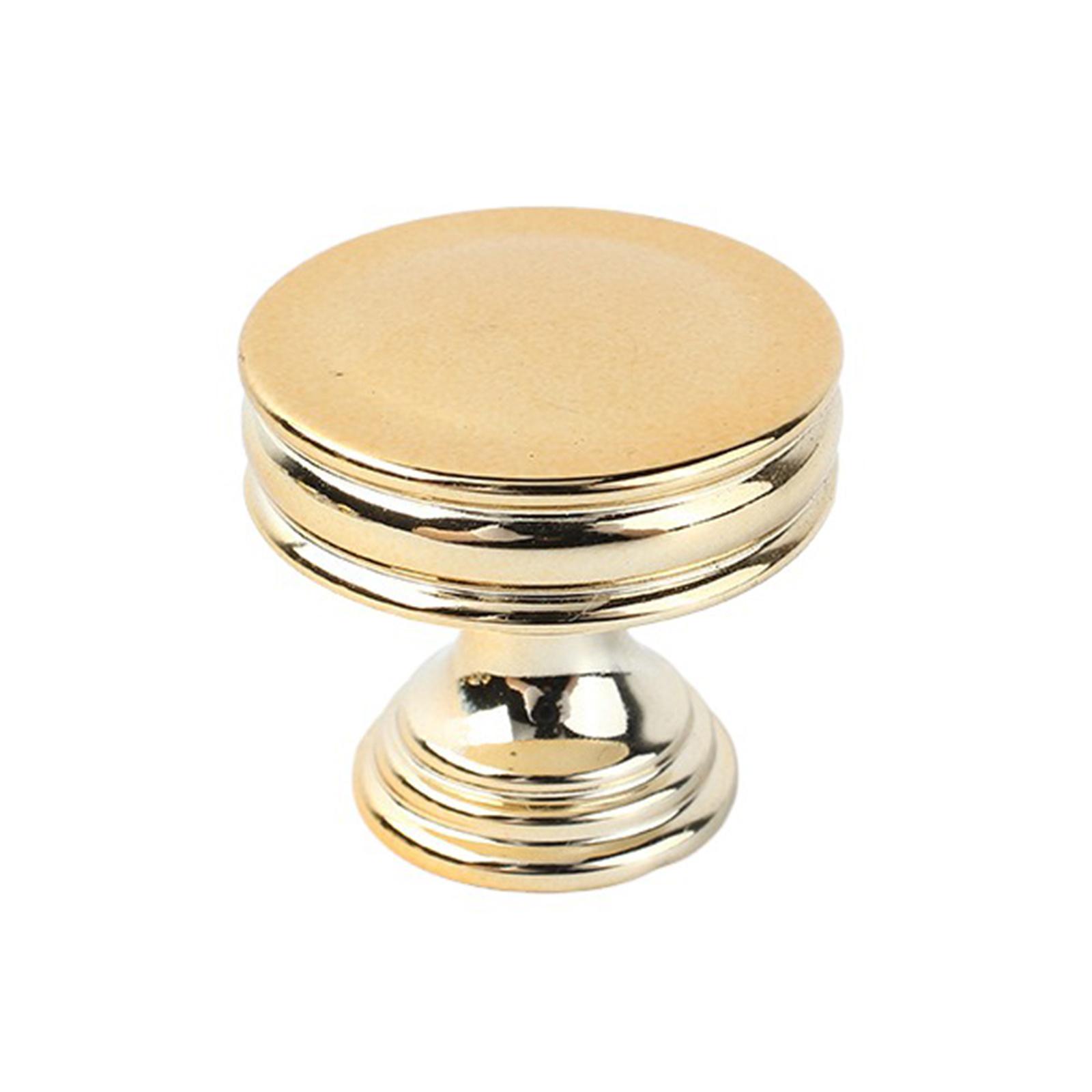 

Zinc Alloy Round Cabinet Knob Single Hole Gold Finish, Anti Fingerprint Coating, Modern Drawer Pull For Wardrobe Door золотий