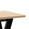 Coffee Table with Y shaped Frame 110 x 40 x 45 cm Solid Pine Wood & Steel