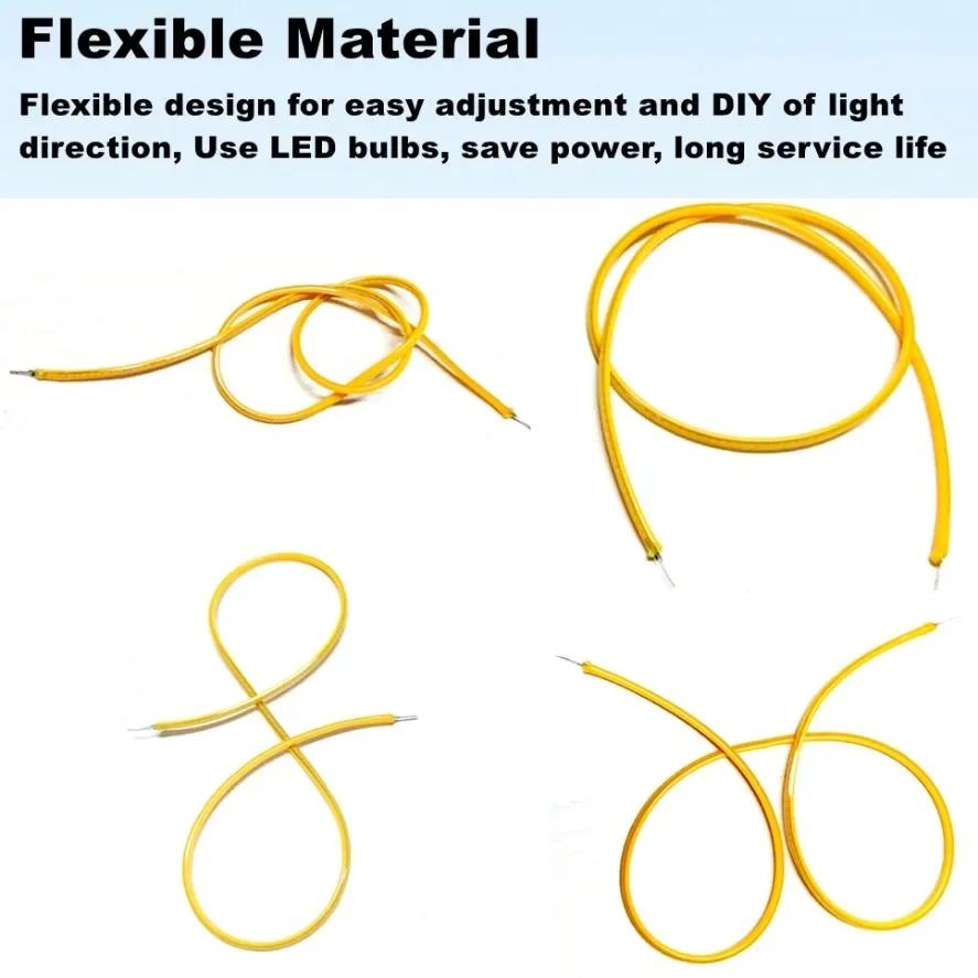 10PCS LED COB Flexible Ultra Slim Filament 3V Spiral Bulb Filament Retro Edison Bulb Lamp Parts Diode Lighting Strip Decoration