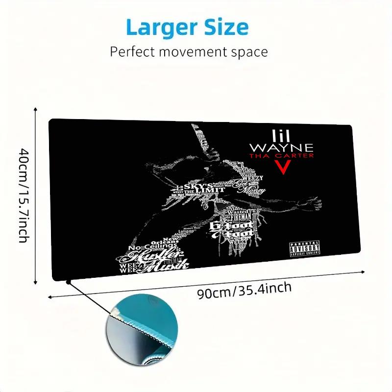 Lil Wayne Color Mouse Pad Large Gaming Table Cushion Non-slip Laptop Tablet Big Mousepad XXL Mat Mini PC Playmat With Lock Edge