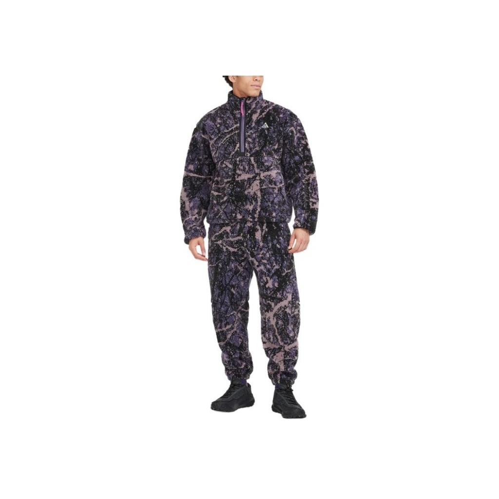 Nike Jaqueta de Lã Polar ACG Canwell Glacier Roxo Escuro/Preto/Branco Summit Masculino Roupa Exterior Multicolorido FZ8622-573