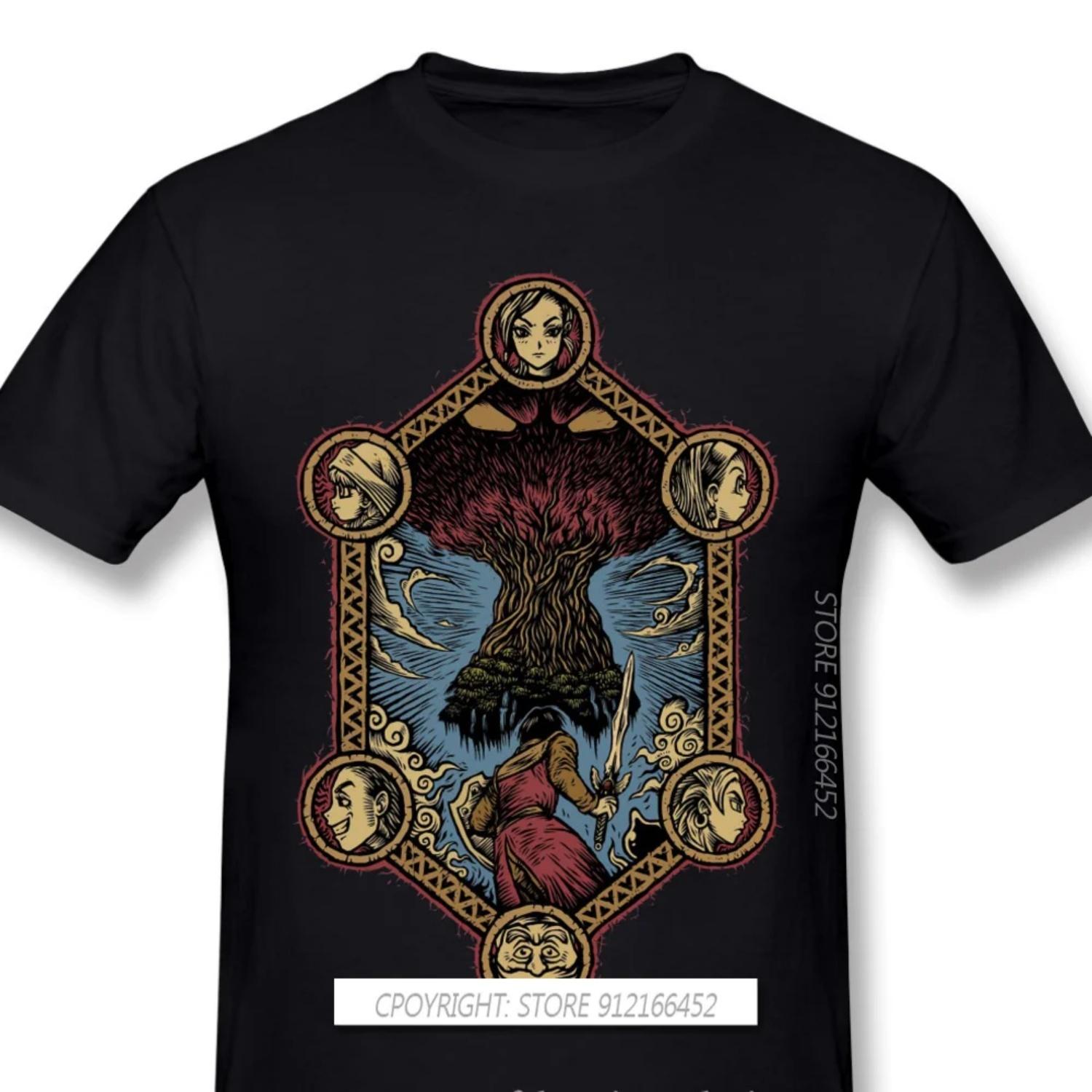 

Dragon Quest Funny Anime Manga 2024 Popular New Arrival T-Shirts The Legend Of The Luminary Unique Design O-Neck Cotton For Men XXXXXL