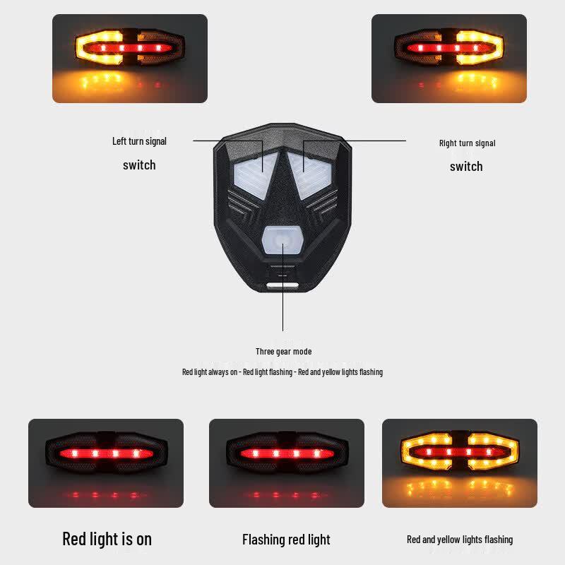 Lishi Bicycle USB Rechargeable Turn Signal Taillight