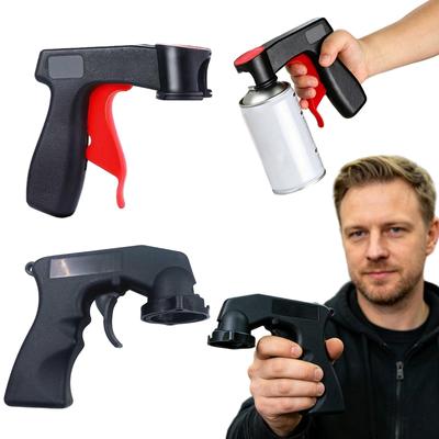 Poignée de pistolet pulvérisateur ergonomique Poignée à gâchette Compatible avec les bombes de peinture aérosol pour une application contrôlée et une fatigue réduite de la main