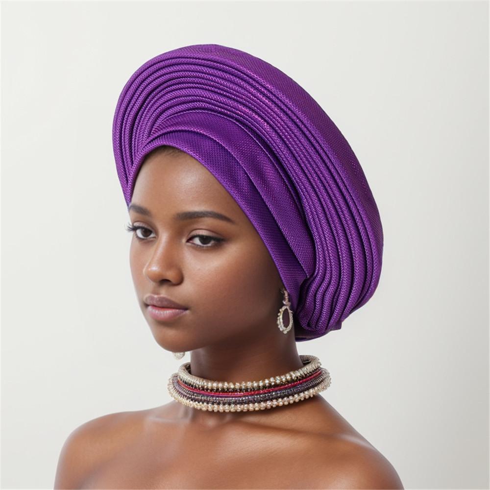 Nigeria Kopfbedeckungen Hochzeitsfeier Kopfschmuck Elegante Afrikanische Kopfbedeckung Turban Bereits Fertig Damen Auto Gele Damen Kopfwickel