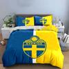 Blue-yellow Sweden Emblem. Bedding Sets Duvet Cover Sets Duvet Covers Pillowcases(1*Duvet Cover 2*Pillowcases Without Duvet Insert)