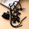 New Maillard Bow Braid Rope Pendant Bag Accessories Earphone Women Bag Key Chain Exquisite Woven Mobile Phone Love Rope Decor