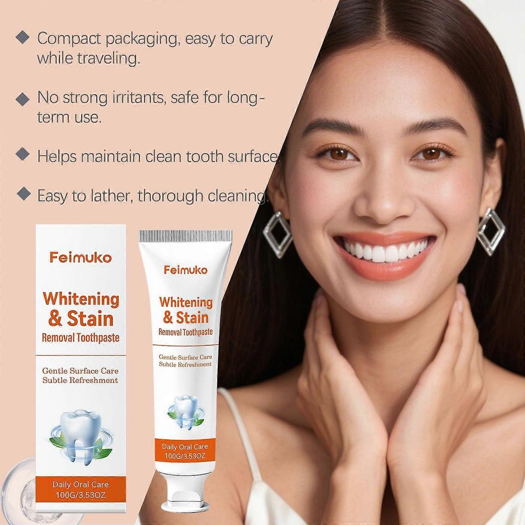 Feimuko Toothpaste 3-pack: Gentle cleaning for a bright smile, clean teeth and freshen breath. Ideal for home use.