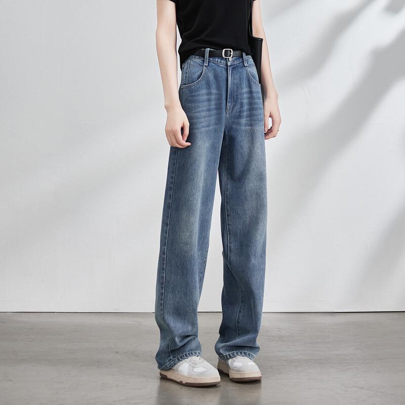 SOFSIL Women's High-Waisted Wide-Leg Denim Jeans
