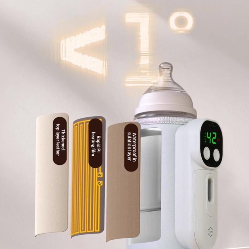 Cordless Milk Bottle Thermal Insulator With Voice Control 18W Fast Heating ABS Fabric Safe Design