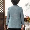YUZHAOLIN Mid-Aged Women's Thin Long Sleeve Cardigan Shirt