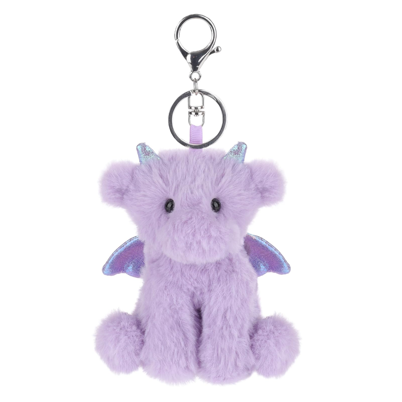 

Apricot Lamb Purple Dragon Cute Soft Keychain Plush Toy, Perfect for Boys and Girls, Fits Kids Backpacks and Purses, 10cm