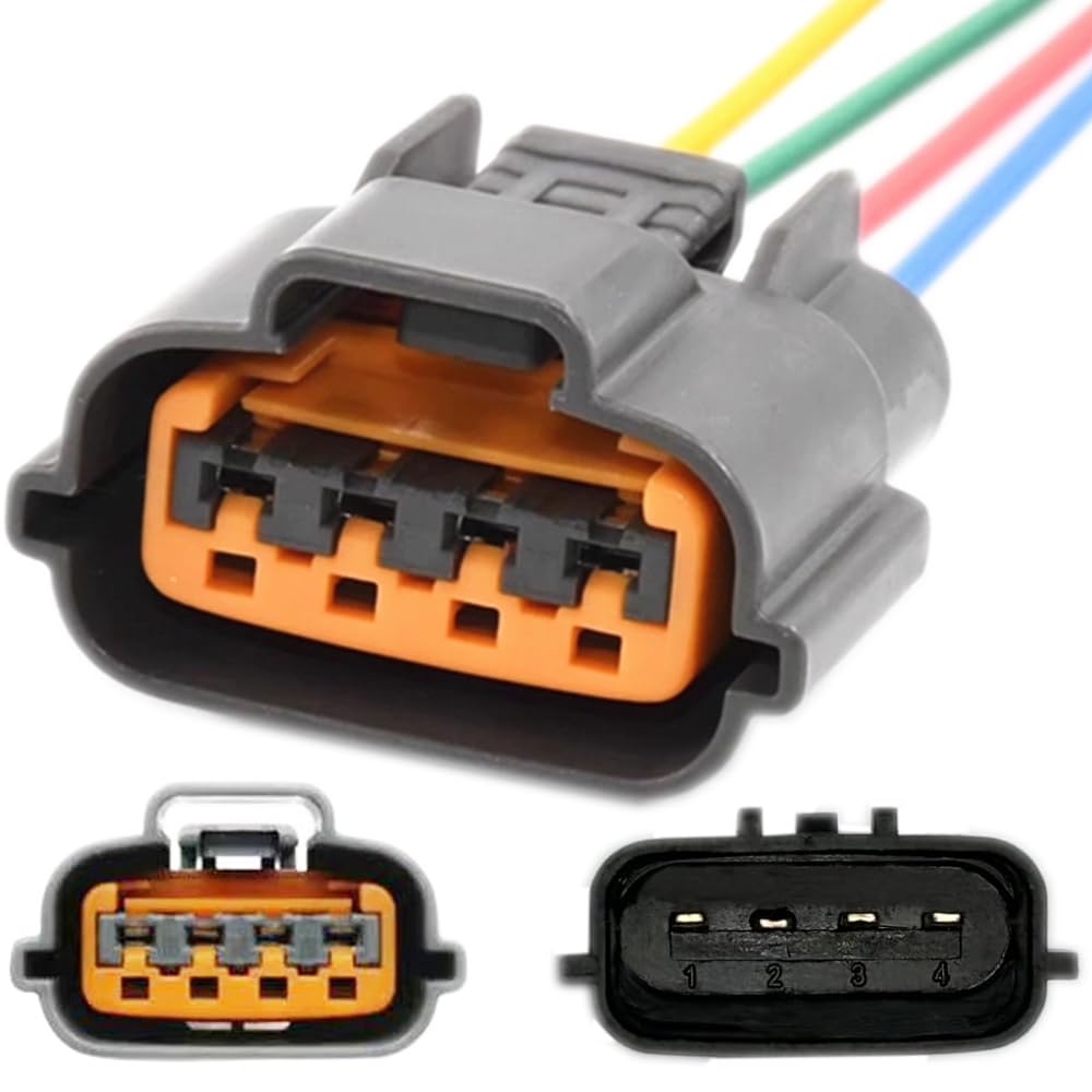 4PIN MAP Air Intake Pressure Sensor Connector Harness Plug Replacement for Cummins M11 ISC ISL ISM ISX ISB ISF 2.8 3.8 Replacement for Dodge Ram 2500