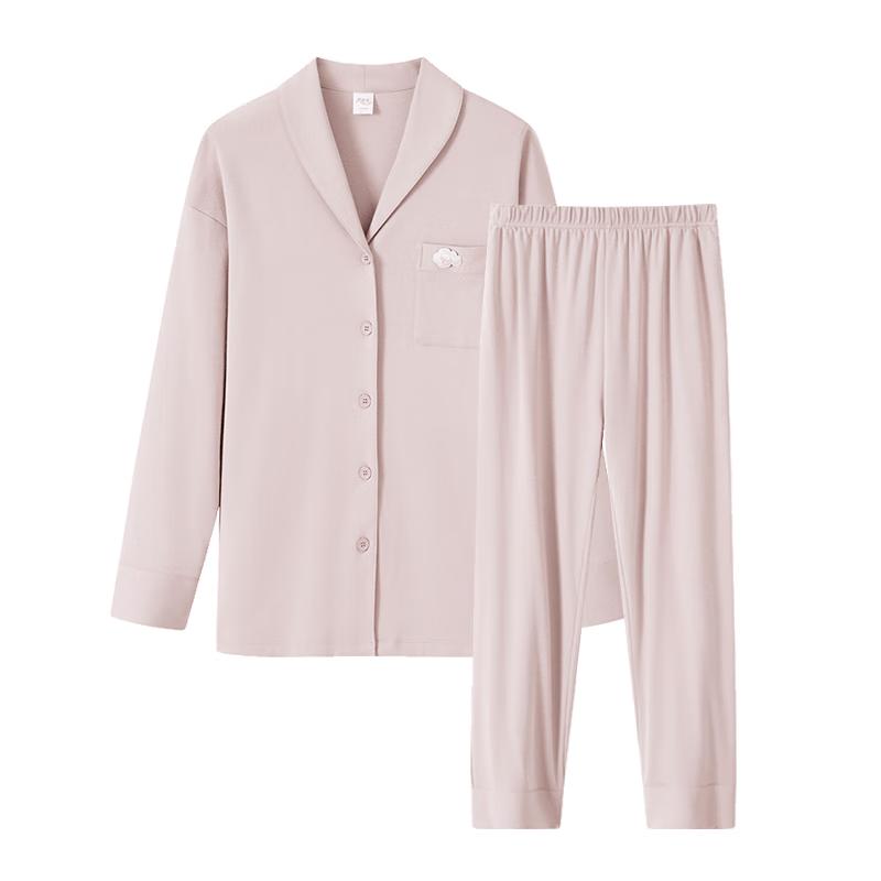 Yiershuang Women s Pure Cotton Long Sleeve Lounge  Pajama Set XL