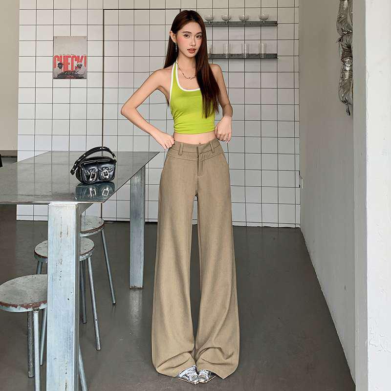 

Xia Ya Pi Ji Women s Casual Loose Wide-Leg Drape Suit Pants XL