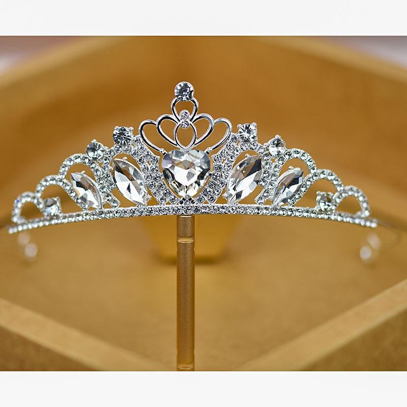 Bridal Crown Headdress Rhinestone Crown Wedding Veil Diamond Clothing Eighteen Year Old Adult Ceremony Birthday Princess Hair Accessories