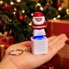 LED Festive Sound Pendant Santa Light Keychain, Interactive Glowing Christmas Ornament with Tunes, Holiday Sensory Play Tool USB-C Rechargeable Fidget