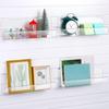4 Pack Slatwall J Ledge Shelf, Clear Acrylic Slatwall Shelves Hanging Storage Accessories for Retail Display Boutiques Home Stores Boutiques