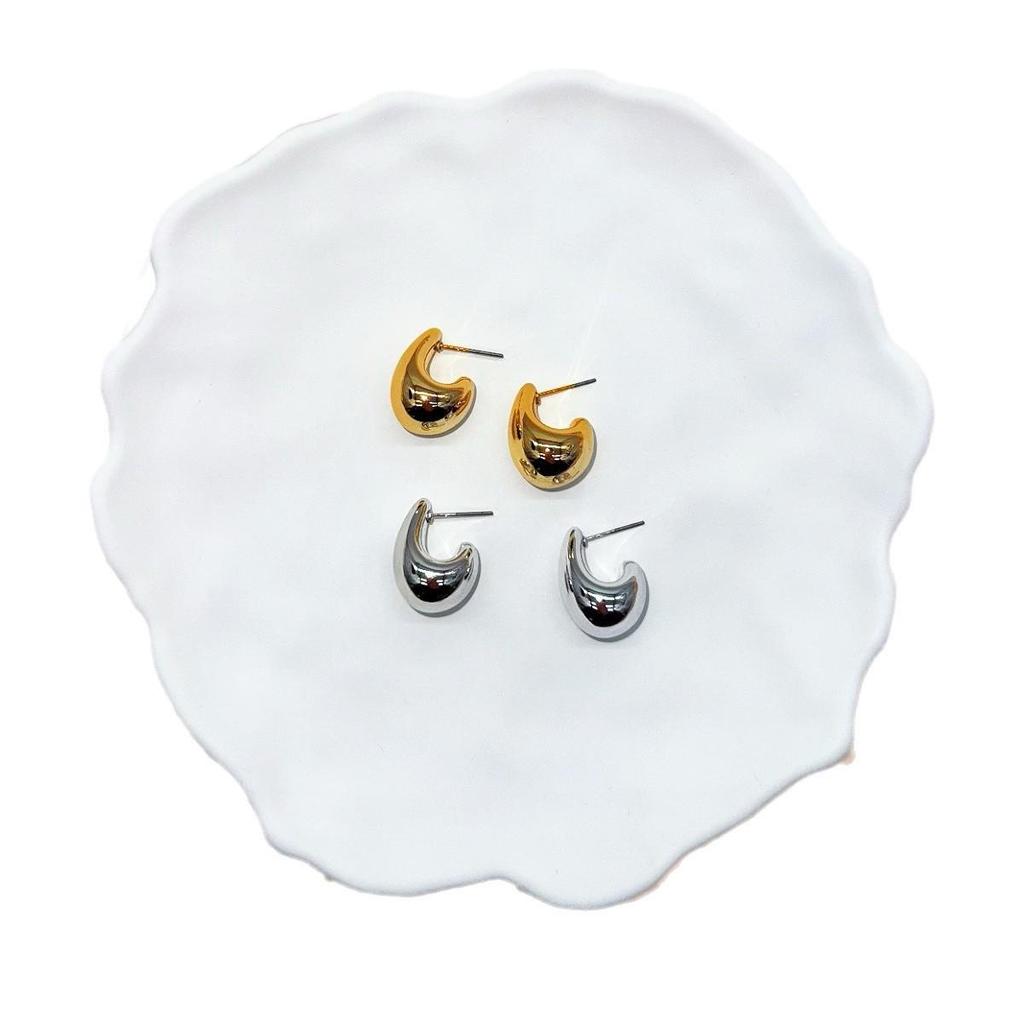 INS Style Water Drop Earrings - Cool, Elegant, European & American Style, Simple Alloy Geometric Design