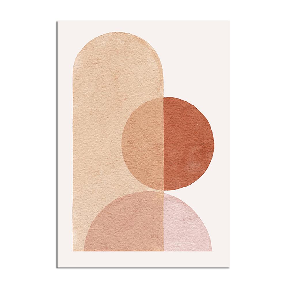 

Бохо настенные принты абстрактная горчичная геометрия линия терракотовая картина на холсте скандинавский постер бохо картины для гостиной 21x30cm No Framed