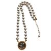 Vintage Art Ancient Coins Goddess Of Victory Pearl Chain Adjustable Necklace Necklace French Vintage Light Luxury Elegant And Natural