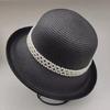 Designer Elegant Pearl Rims Fisherman Hat Fashion Socialite Retro Straw Hat Summer Sun Block Fisherman Hat