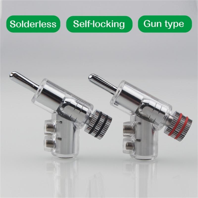 Lockable Banana Head Auditory Connectors Plugs for Hifi Sound and Professional Setups