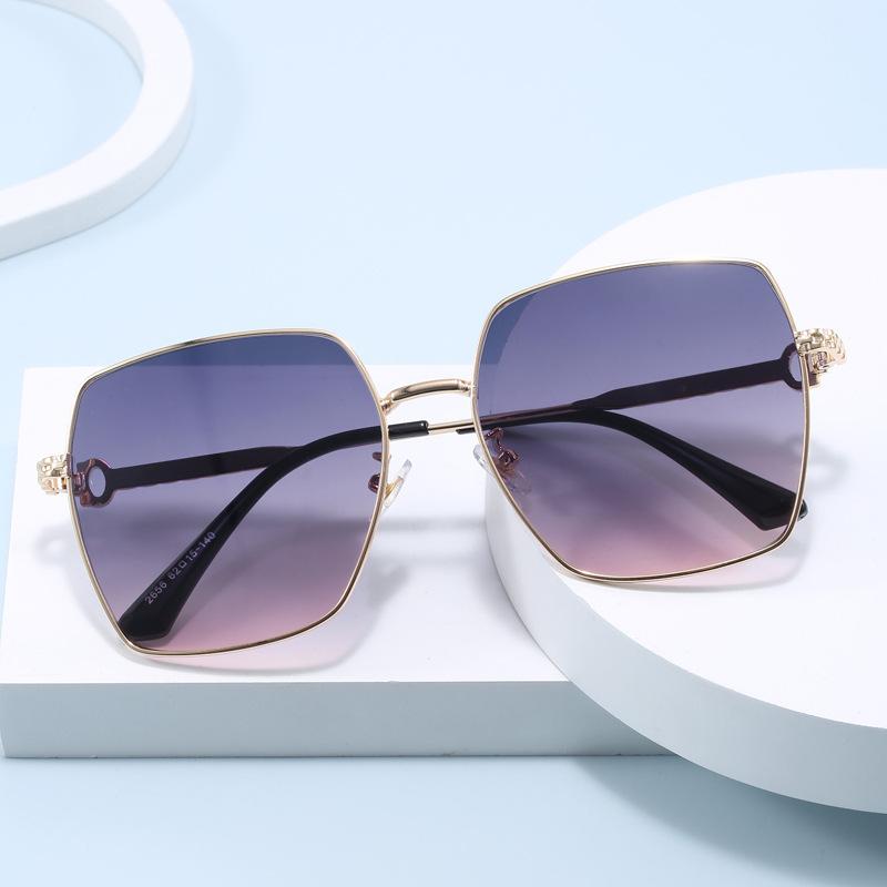 Ochelari de Soare Pătrați Metal Cadru Mare Ochelari de Soare Femei Personalitate Val Conducere Protecție UV