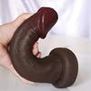 Dark Brown Realistic Silicone 30CM Dildo with Mushroom Head, Strong Suction Cup, Soft Body-Safe Silicone, Waterproof, Discreet Packaging