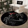 Black Powder Red Earth Chair Mat Round Rug-Office Carpet, Machine Washable, Non-slip, Suitable for Living Rooms, Bedrooms, Entryways, and Ho