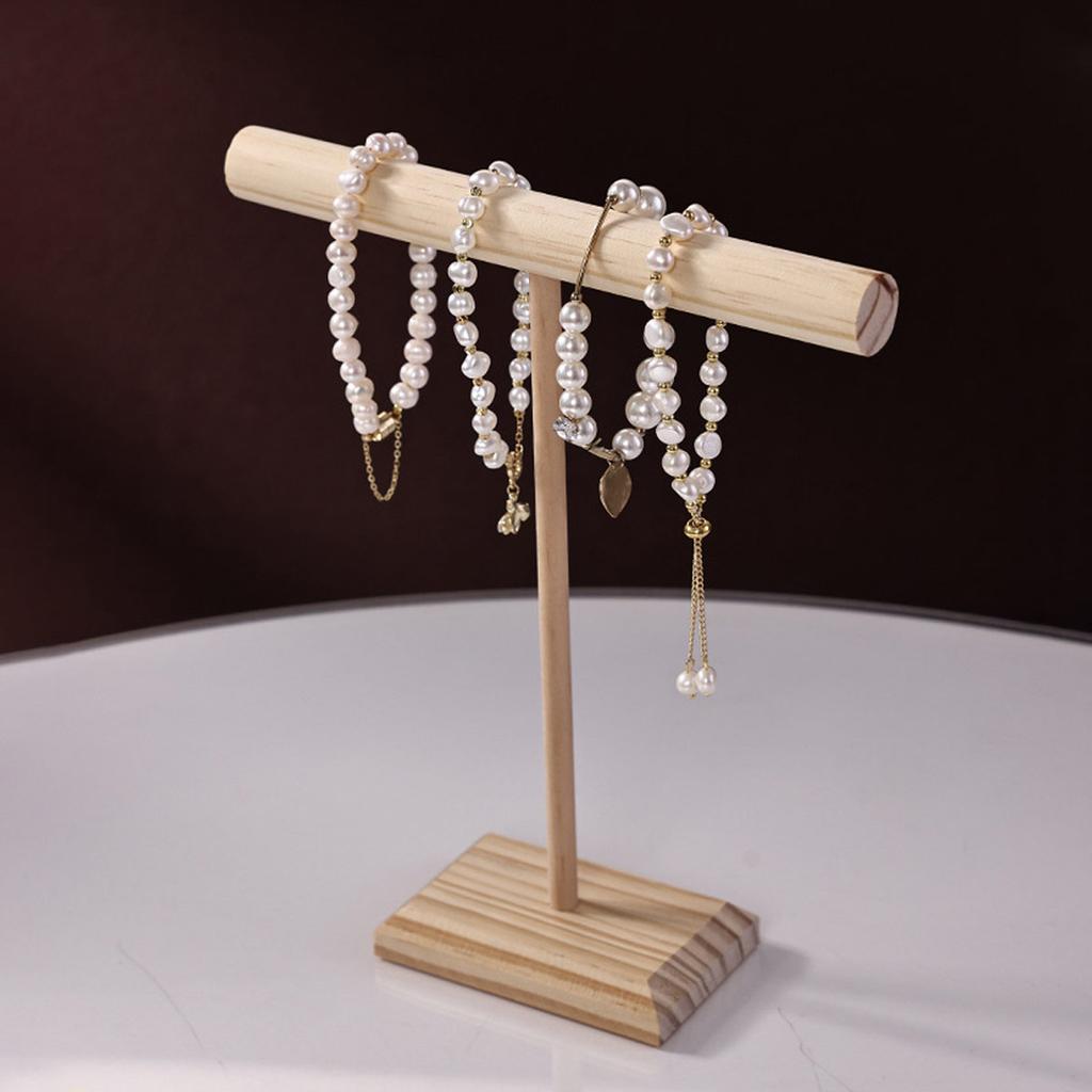 Wooden Bracelet Display Rack, T-shaped Jewelry Rack, Jewelry, Necklace, Watch Storage Rack, Minimalist Hanging Rack